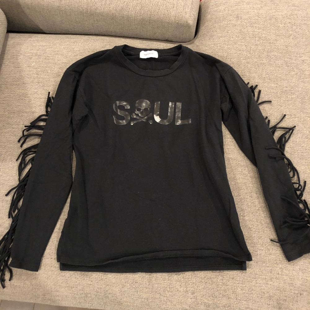 Black Fringe SoulCycle Sweatshirt